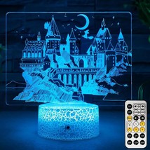 Harry Gifts Night Light For Kids Hogwarts Castle 3D Illusion Lamp 16 Colors Chan - £28.30 GBP