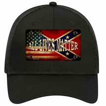 All Lives Matter Flag Novelty Black Mesh License Plate Hat - $28.99