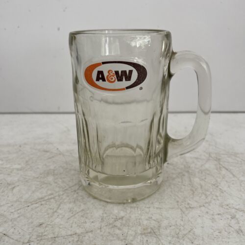A & W ROOT BEER *** 12 oz GLASS MUG *** Oval Logo first used 1968 - $13.86