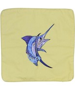 Embroidered Cushion Pillow Cover Marine Art Blue Marlin Outdoor Marine C... - $47.95 CAD