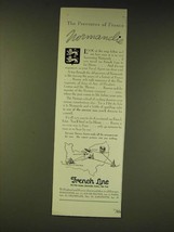 1936 French Line Cruise Ad - The provinces of France Normandie - $18.49