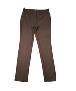 Chicos Womens 1 US M/8 Brown Rayon Blend Straight Leg Pants Faux Pockets - £17.11 GBP