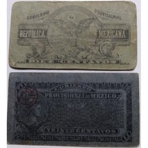 1914 Gobierno Provicional de Mexico 10 &amp; 20 Centavos Cartones - £12.53 GBP
