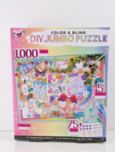 Fashion Angels Color &amp; Bling DIY Jumbo Puzzle Design Kit 1000 Pcs Gems &amp;... - £7.80 GBP