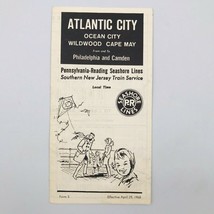 April 1968 Pennsylvania-Reading Seashore Lines Railroad Atlantic City Timetable - $15.79