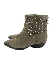 Sam Edelman Avril Bootie Dark Taupe Suede Leather Crystal Studded SZ 7 N... - £76.48 GBP