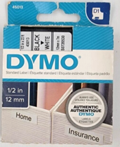 DYMO D1 Standard Tape Refills 12mm Compatible for 210D Black on White 45013 - £6.32 GBP