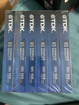 TDK T-160 8 Hrs Premium Quality HS Blank VHS Tapes NOS 6 Pack NEW &amp; SEALED - $39.59