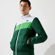 Lacoste Men&#39;s Quilted Water-Resistant Jacket GREEN/WHT INSULATED SIZE M ... - $176.38 CAD