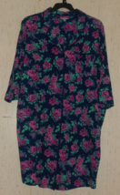 Excellent Womens Laura Scott Navy Blue W/ Roses Print Knit Sleep Shirt Size 3X - £19.89 GBP