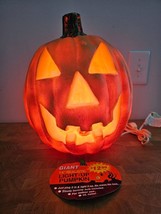 Giant Vintage 14&quot; Realistic Pumpkin Led Light Up Halloween Fall Autumn! - £11.20 GBP