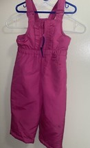 Wonder Kids Toddler Girl Pink Snow Bibs Pants Size 2T Waist 22” - £11.19 GBP