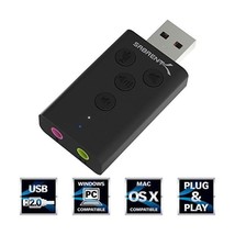 Sabrent Aluminum USB External 3D Stereo Sound Adapter for Windows and Ma... - $615.70 MXN