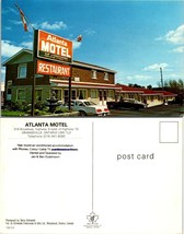 Ontario Orangeville Atlanta Hotel &amp; Restaurant Highway 10 Cars Vintage Postcard - £7.48 GBP
