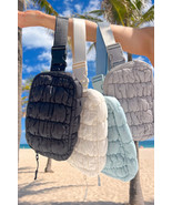 White Quilted Puffer Belt Bag Fanny Pack - $285.40 MXN