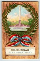 Memorial Decoration Day Postcard McKinleys Monument Fallen Heroes Nash Embossed - £9.38 GBP