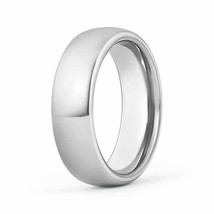 ANGARA High Polished Comfort Fit Domed Wedding Band for Men in 14K Solid... - £487.36 GBP
