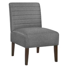 Gray Modern Armless Tufted Accent Chair for Living Room Bedroom Vanity - $91.99