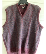 VTG Lord Jeff 70% Wool Knit specked tweed V neck Sweater vest XL  Made i... - $44.55