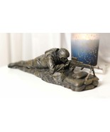 US Marine Soldier Machine Gunner Devil Dog Warrior On Bipod Stand Statue - $50.59 CAD