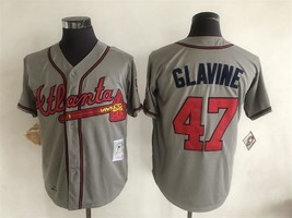 Braves #47 Tom Glavine Jersey Old Style Uniform Gray - $45.00