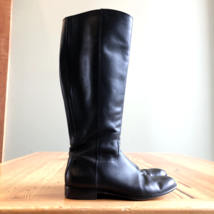 6 - Corso Como Anthropologie Black Leather Flat Knee High Boots 0606SP - $80.00