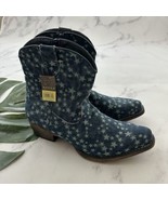 Roper Womens Denim Star Print Ankle Boots Size 10.5 New Blue Stonewash W... - $75.81 CAD