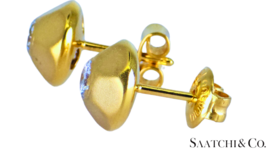18K (750) Yellow Gold - Natural Round VVS-VS Diamond: Womens Earrings - £925.53 GBP