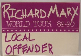Richard Marx - Vintage Original Concert Tour Cloth Backstage Pass - £7.84 GBP