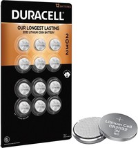 Duracell CR2032 3V Lithium Battery, Child Safety Features, 12 Count Pack, Lithiu - £22.37 GBP
