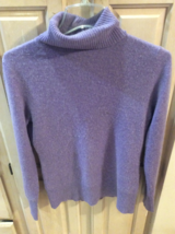 APT 9 WOMENS PURPLE TURTLENECK SWEATER - 100% CASHMERE - SIZE MED - RN#7... - $19.89