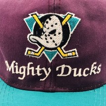 Vintage CCM Anaheim Mighty Ducks Purple Snapback Cap Taiwan Wild Wing - £24.43 GBP