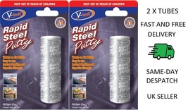 2 X V-Tech VT-138 Rapid Steel Putty Epoxy Adhesive 56.8g Crack Filler - ... - $13.41