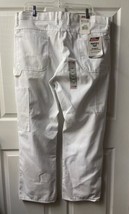 Geniuine Dickies Mens 40 X 30 Painters Pants Relaxed Fit Baggy White Canvas - $23.95