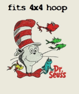 Cat in the Hat Dr Seuss Fish digitized filled embroidery design Digital ... - $6.11 CAD