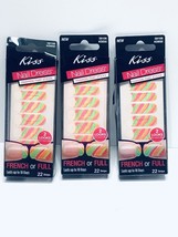 3X Kiss Nail Dress Stripes Banded Last 7-10 Days - $9.82