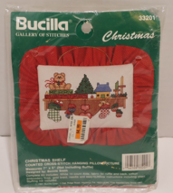 Bucilla Gallery of Stitches Cross Stitch Kit Christmas Shelf Hanging Pil... - £7.07 GBP