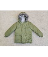 Cat &amp; Jack Parka Toddler Boys Size 5T Green Winter Coat Jacket Hooded Zi... - $12.06 CAD