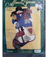 New Alma Lynne Bucilla Feed The Birdies Snowman Holiday Felt Stocking Ki... - $163.46 MXN