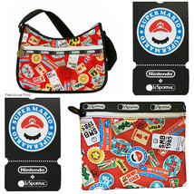 LeSportsac Nintendo Mario Travel Classic Hobo Bag Free Ship NWT Super Mario Coin - £65.61 GBP