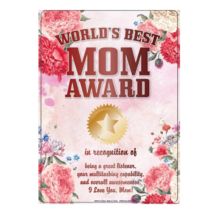 World&#39;s Best Mom Metal Sign - Great Mother&#39;s Day Gift! - £4.74 GBP