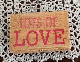 Katie Company Studio G Valentines Day Rubber Stamp LOTS OF LOVE  2 Inch - $8.49