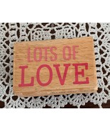 Katie Company Studio G Valentines Day Rubber Stamp LOTS OF LOVE  2 Inch - £6.72 GBP