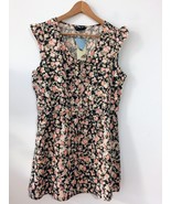 Plus Size Floral Print Dress Keyhole Tunic Shirt Beach Casual Vintage Style - £3.18 GBP