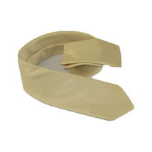 Men Stacy Adams Neck tie Hanky Set Business Formal Solid Color Satin S13 Beige image 7