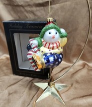 Fitz And Floyd Vintage 2003 Holiday Treasures Snowman Christmas Ornament 19/1712 - £28.11 GBP