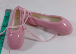 pair of pink glass ballet slippers handmade in NOLA good - £12.46 GBP