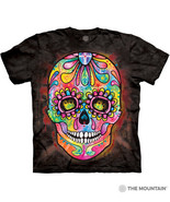 Russo Sugar Skull Unisex Adult T-Shirt The Mountain 100% Cotton Black - $28.71+