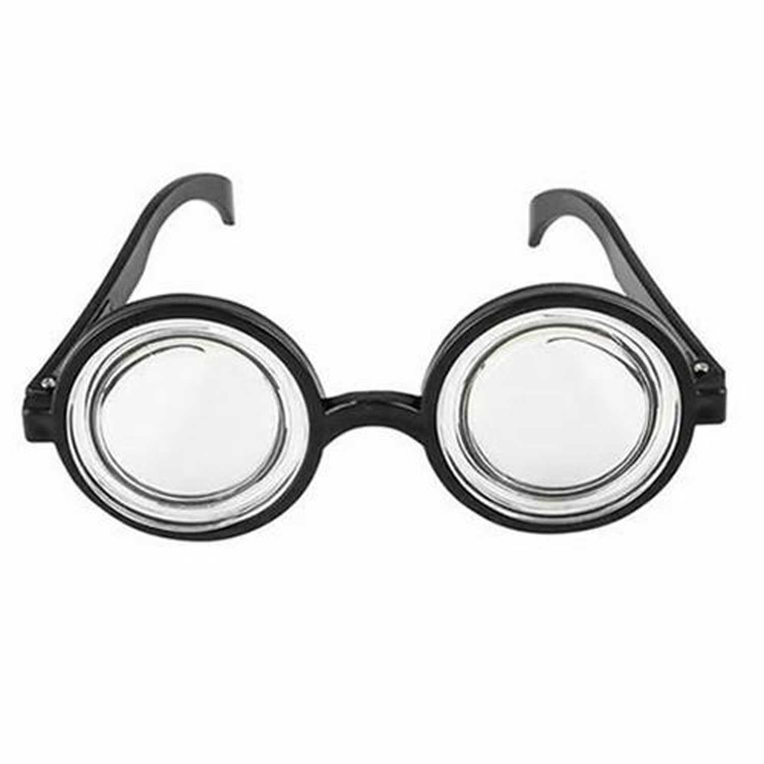 Funny Nerd Thick Lense GEEK GLASSES Professor Bookworm Cosplay Costume Accessory Item image 4