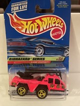 Hot Wheels 1998 Collector # 718 Biohazard Series Flame Stopper pink - $6.92